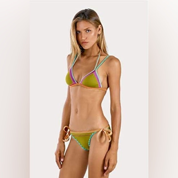 Blue Glue Two Piece Bikini Swim Suit Size Medium - Picture 1 of 10